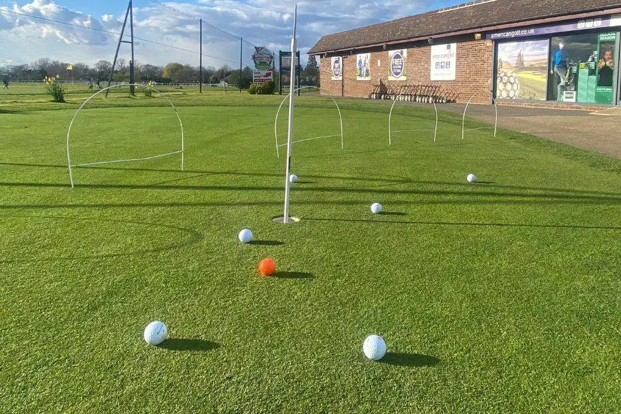 Golf Balls on Practice Green