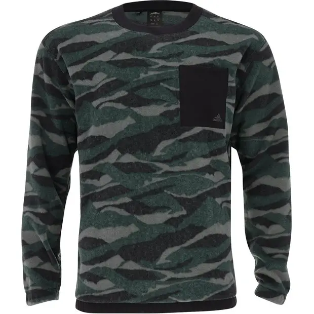 Adidas Texture-Print Crew Sweatshirt