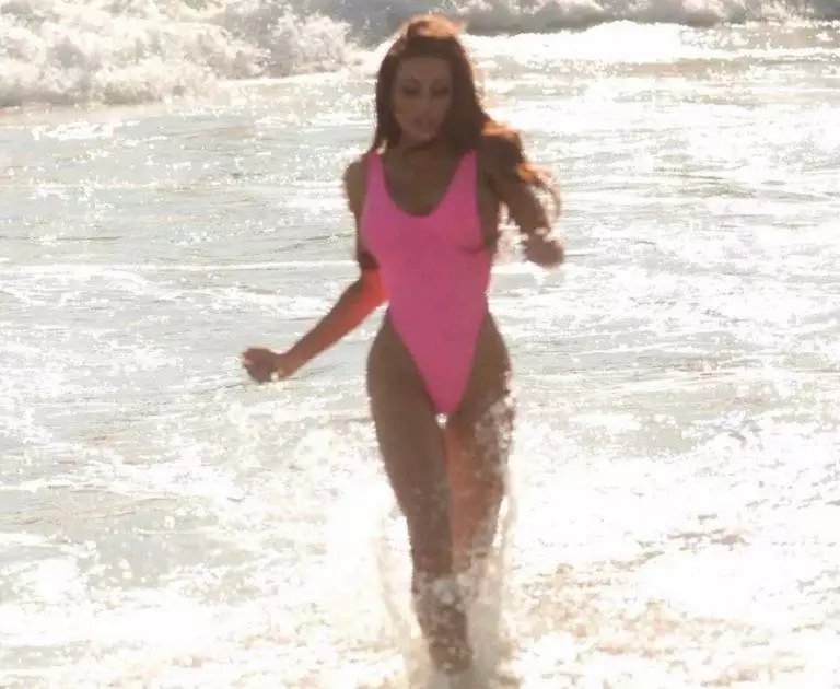 Holly Sonders - Pink Swimsuit