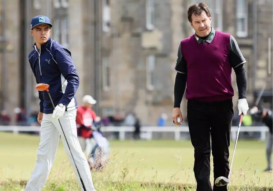 Nick Faldo and Rickie Fowler