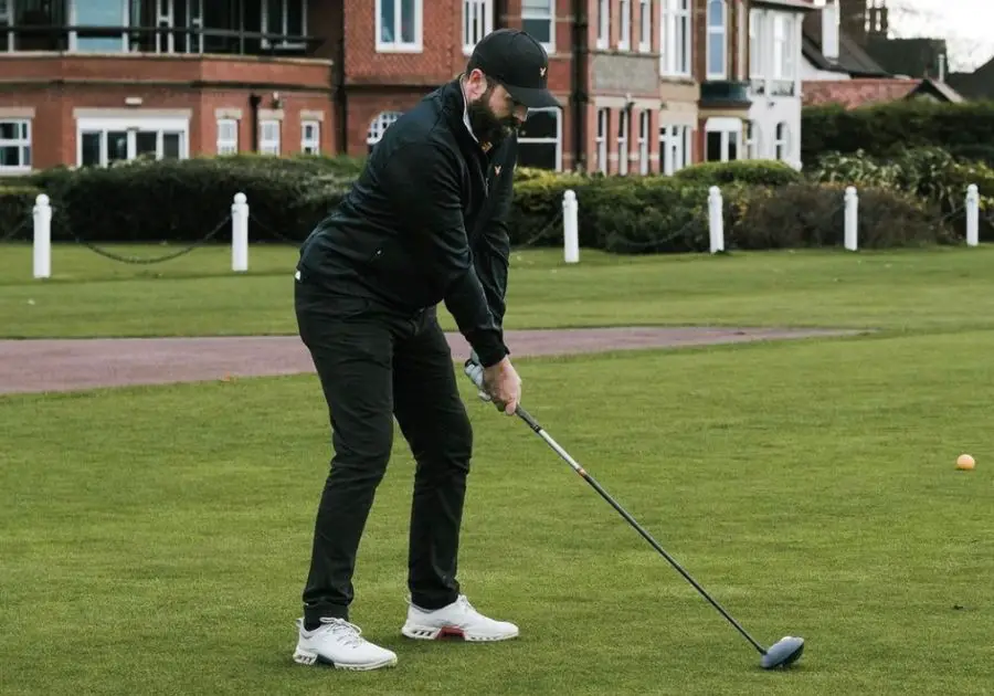 Rick Shiels Hitting a Driver at Royal Liverpool Golf Course