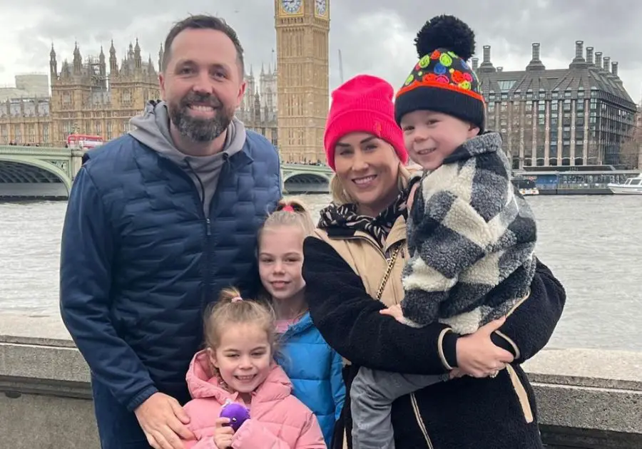 Rick Shiels and his Family in front of Big Ben